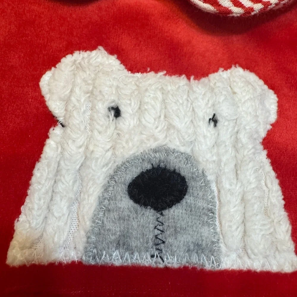 Vintage Sweet Potatoes Red Velvet Polar Bear Dress Infant‎ 12 Months Holiday